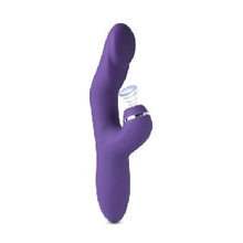 Load image into Gallery viewer, 10-Speed Purple Color Silicone G-Spot Vibrator with Clitoral Massager and Heating Function