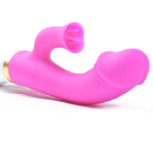 Load image into Gallery viewer, 12-Speed  Rechargeable Silicone Penis Vibrator with Tongue
