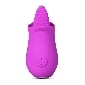 Load image into Gallery viewer, 10 Speeds Purple Color Silicone Flower Shape Vibrator with Tongue
